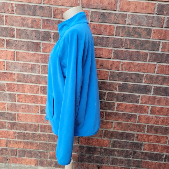 Tommy Hilfiger Jeans Fleece Jacket Womens X-Large Solid Blue Full Zip 2000's - Picture 8 of 14
